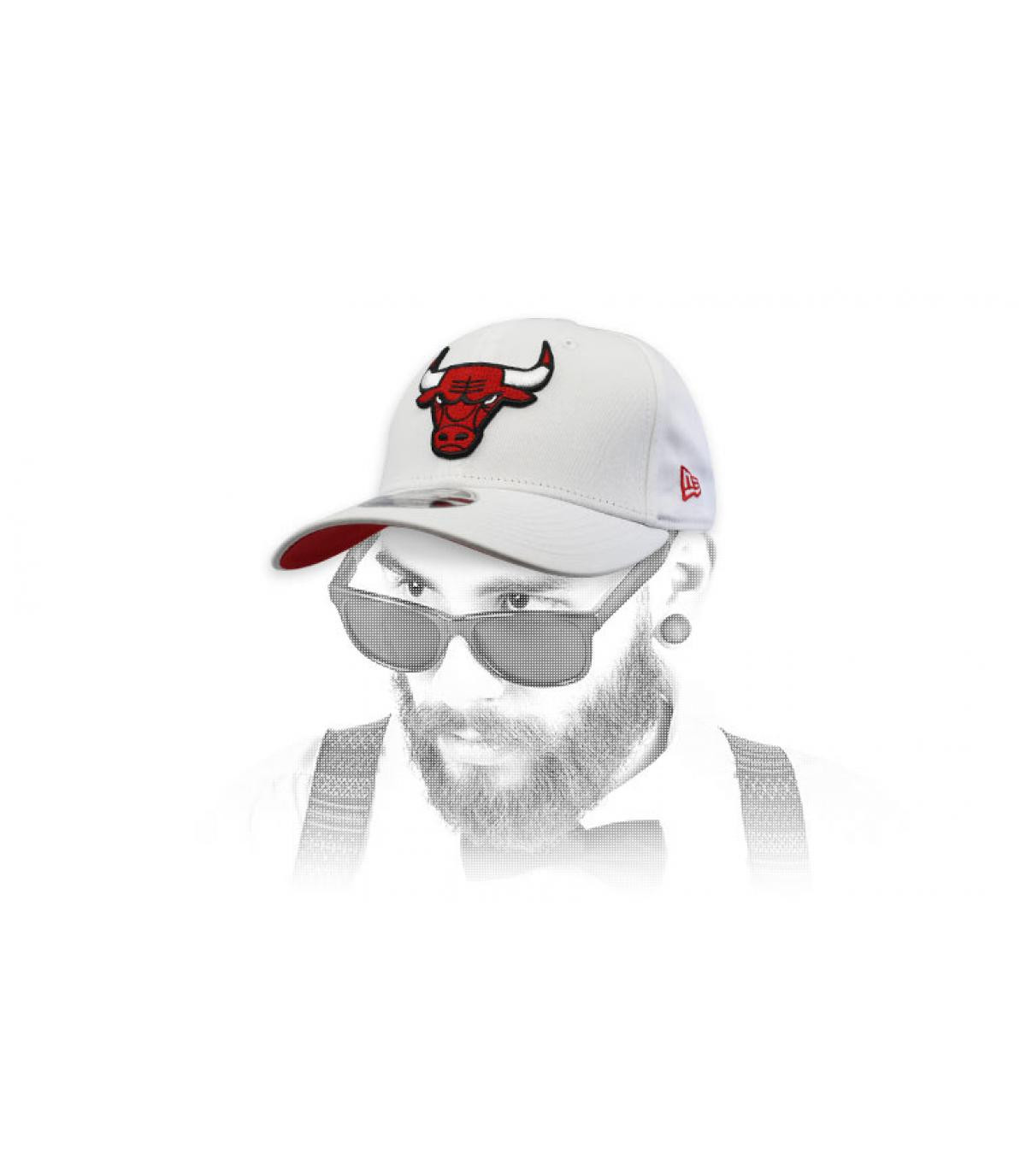 casquette Bulls blanc Stretch Snap 9Fifty Bulls